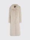 Semicouture Coat  Woman Color White In Neutral