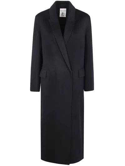 Semicouture Wool Coat In Blue