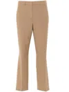 Semicouture Cropped Trousers In Beige