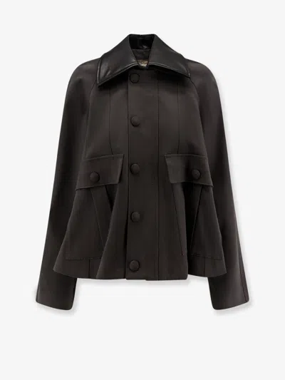 Semicouture Cotton Caban In Gray