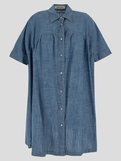 Semicouture Cotton Dress In Chambray