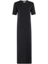 Semicouture Cotton Maxi Dress In Black