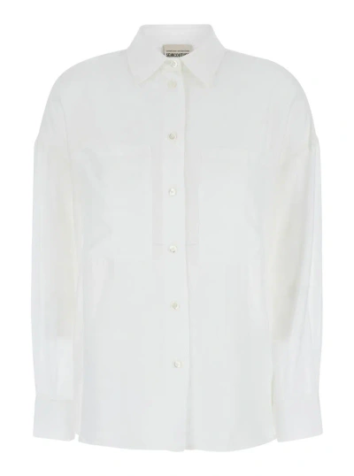 Semicouture Cotton Muslin Shirt In White