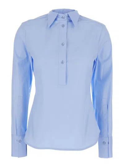 Semicouture Long Sleeve Shirt In Blue