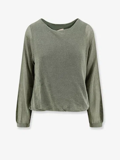 Semicouture Cotton Sweater In Green