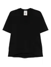 Semicouture Cotton T-shirt In 黑色