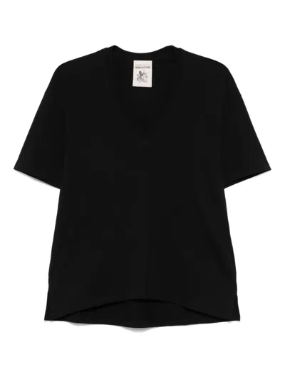 Semicouture Cotton T-shirt In 黑色