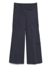 Semicouture Cotton Trousers In Blue