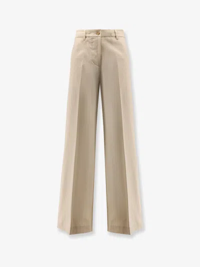 Semicouture Cotton Trousers In White