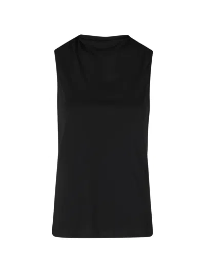 Semicouture Cowl-neck Top In Black