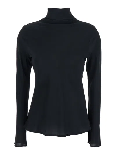 Semicouture Crepe De Chine High Neck Blouse