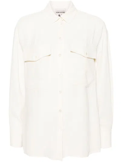 Semicouture Crepe Shirt In White