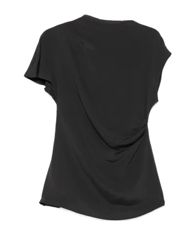 Semicouture Crepe Top In Black