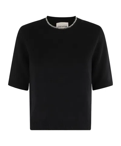 SEMICOUTURE CREW NECK RIBBED SWEATER