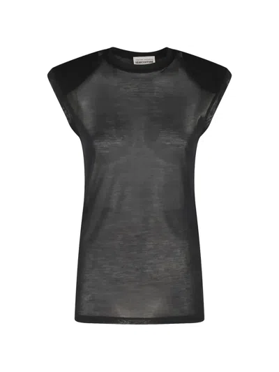 Semicouture Crew-neck Top In Black