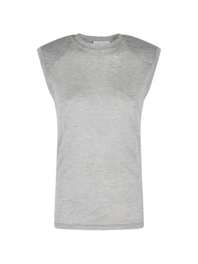 Semicouture Crew-neck Top In Gray