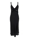 Semicouture Semi Couture Jacinta Satin Dress With Crochet Detailing