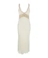 Semicouture Semi Couture Crochet Detail Long Dress In White