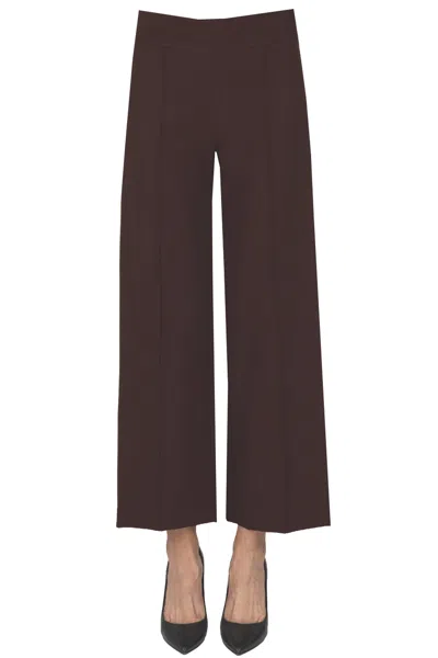 Semicouture Cropped Trousers In Burnt Sienna