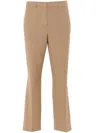 Semicouture Cropped Trousers In Neutrals