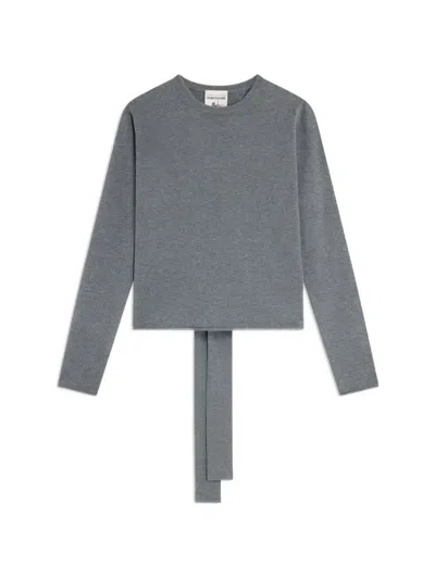 Semicouture Cut-out Open-back Sweater In Gray