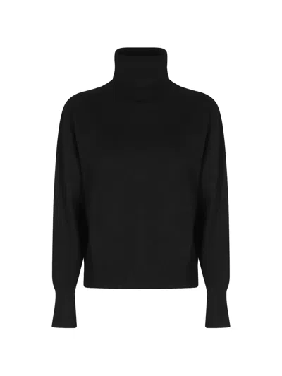 Semicouture Dahlia Roll-neck Knitted Sweater In Black