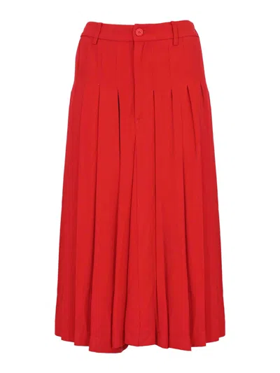 Semicouture Dalila Pleated Skirt In Red