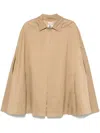 Semicouture Davina Cape In Brown
