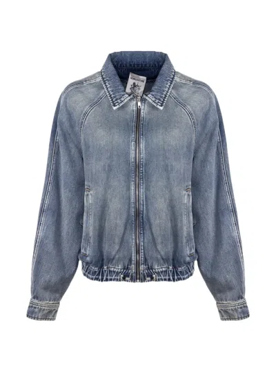 Semicouture Denim Jacket In Blue
