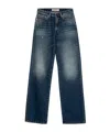 Semicouture Denim Trousers With Belt Loops In Blue