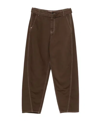SEMICOUTURE DENIM TROUSERS WITH BELT LOOPS