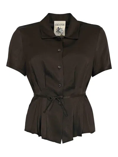 Semicouture Desideria Shirt In Brown