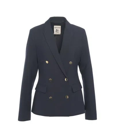 Semicouture Double-breasted Blazer With Gold Buttons In Black