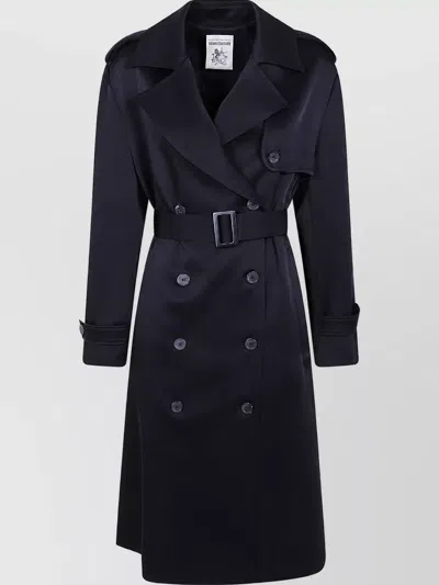 Semicouture Double Breasted Jacket In Blue