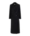 Semicouture Double-breasted Wool Coat In Black