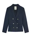 Semicouture Double-breasted Suit Jacket In Blue