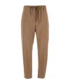 Semicouture Drawstring Casual Pants In Brown