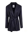 Semicouture Drawstring Jacket In Blue