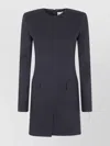 Semicouture Dress With Long Sleeves And Pockets In Blue