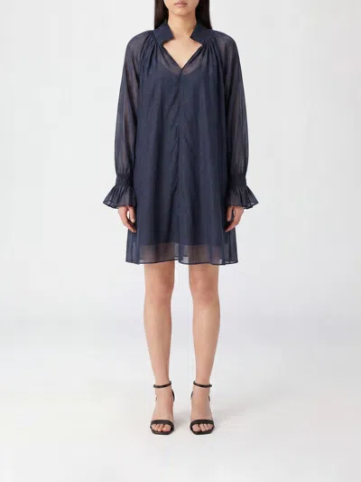 Semicouture Dress Woman Color Marine In Multi