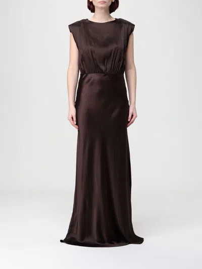 Semicouture Dress Woman  In Brown