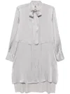 Semicouture Semi Couture Flowing Gray Midi Dress In Grey