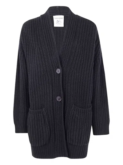 SEMICOUTURE DROP-SHOULDER CARDIGAN
