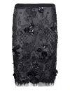 Semicouture Dulcina Beaded Lace Midi Skirt In Black