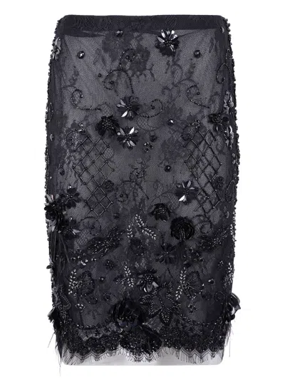 SEMICOUTURE 'DULCINA' SKIRT,S5WQ40 Y690 BLACK