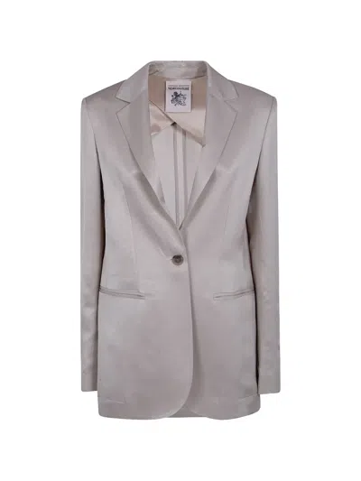 Semicouture Ebony Single-breasted Blazer In Multi