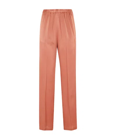 Semicouture Elastic Waist Casual Pants In Orange