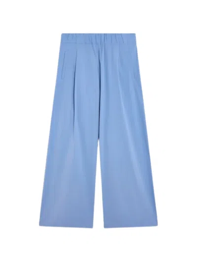 Semicouture Elasticated-waistband Trousers In Blue