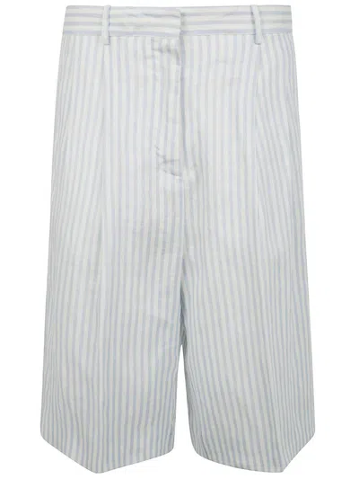 Semicouture Ellen Bermuda Trousers Clothing In Blue