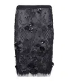 Semicouture Floral Lace Skirt Scalloped Hem In Black
